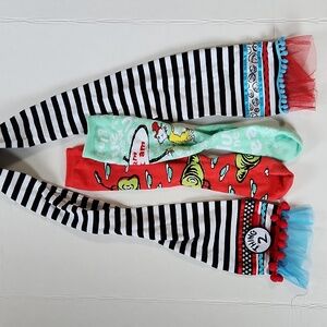 Dr.Seuss Set Thing 2 Scarf Green Eggs/Ham Socks-OS